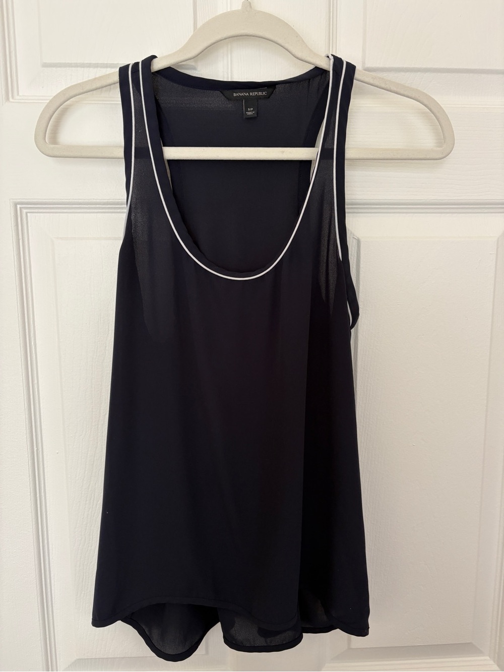 Banana Republic Racerback Blouse in Navy Blue - Size Small